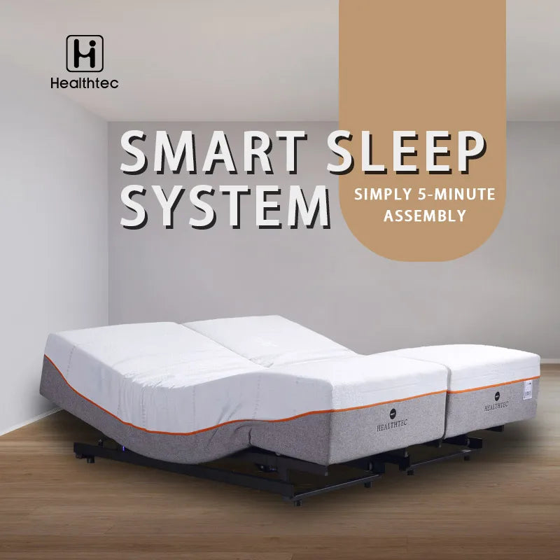 New style electric adjustable bed mechanism metal frame double bed